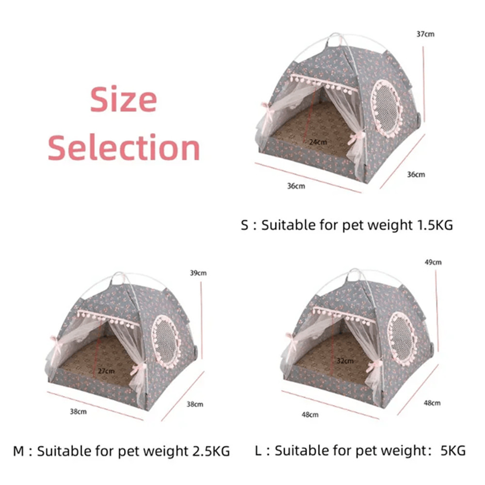 PurrPal Princess Cat Tent Bed With Mosquito Net 1