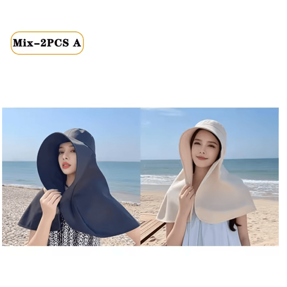 SunGuard Womens UV Protection Wide Brim Hat With Face And Neck Cover 3