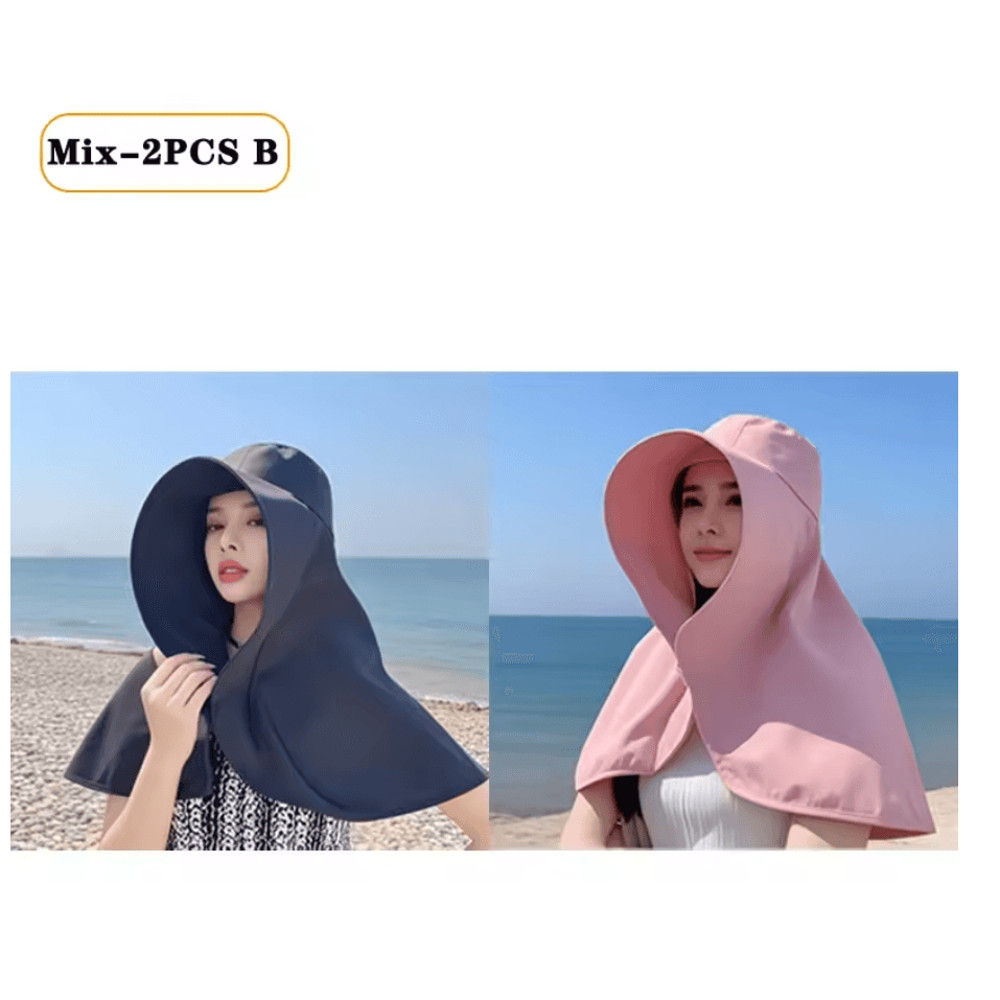 SunGuard Womens UV Protection Wide Brim Hat With Face And Neck Cover 4