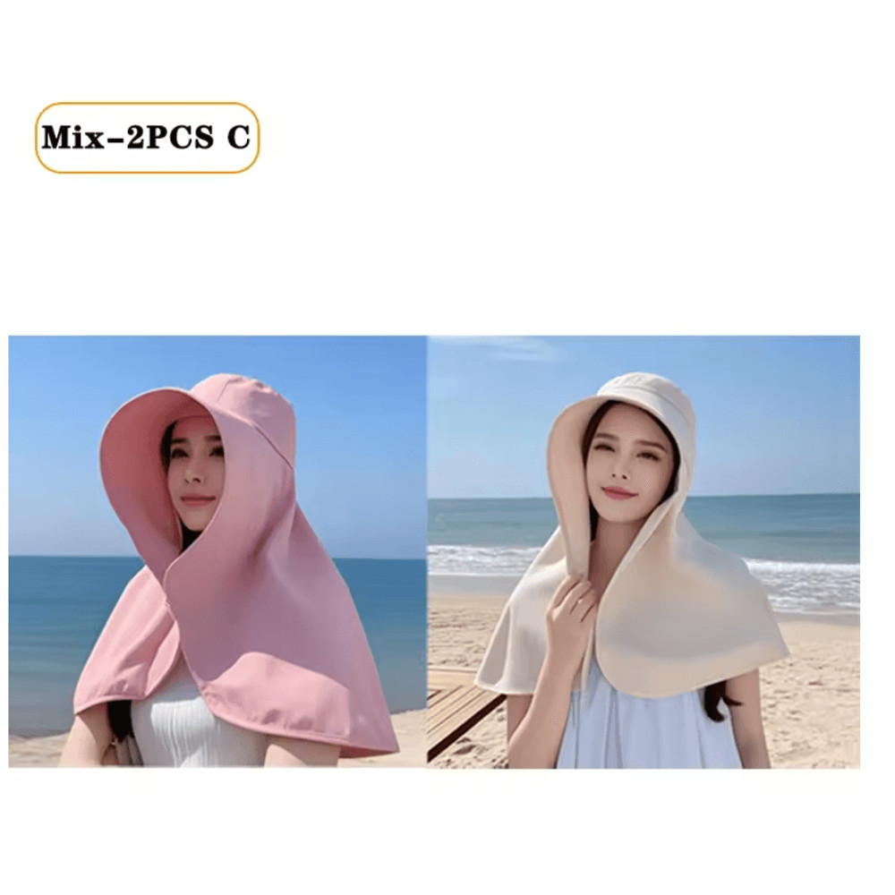 SunGuard Womens UV Protection Wide Brim Hat With Face And Neck Cover 5