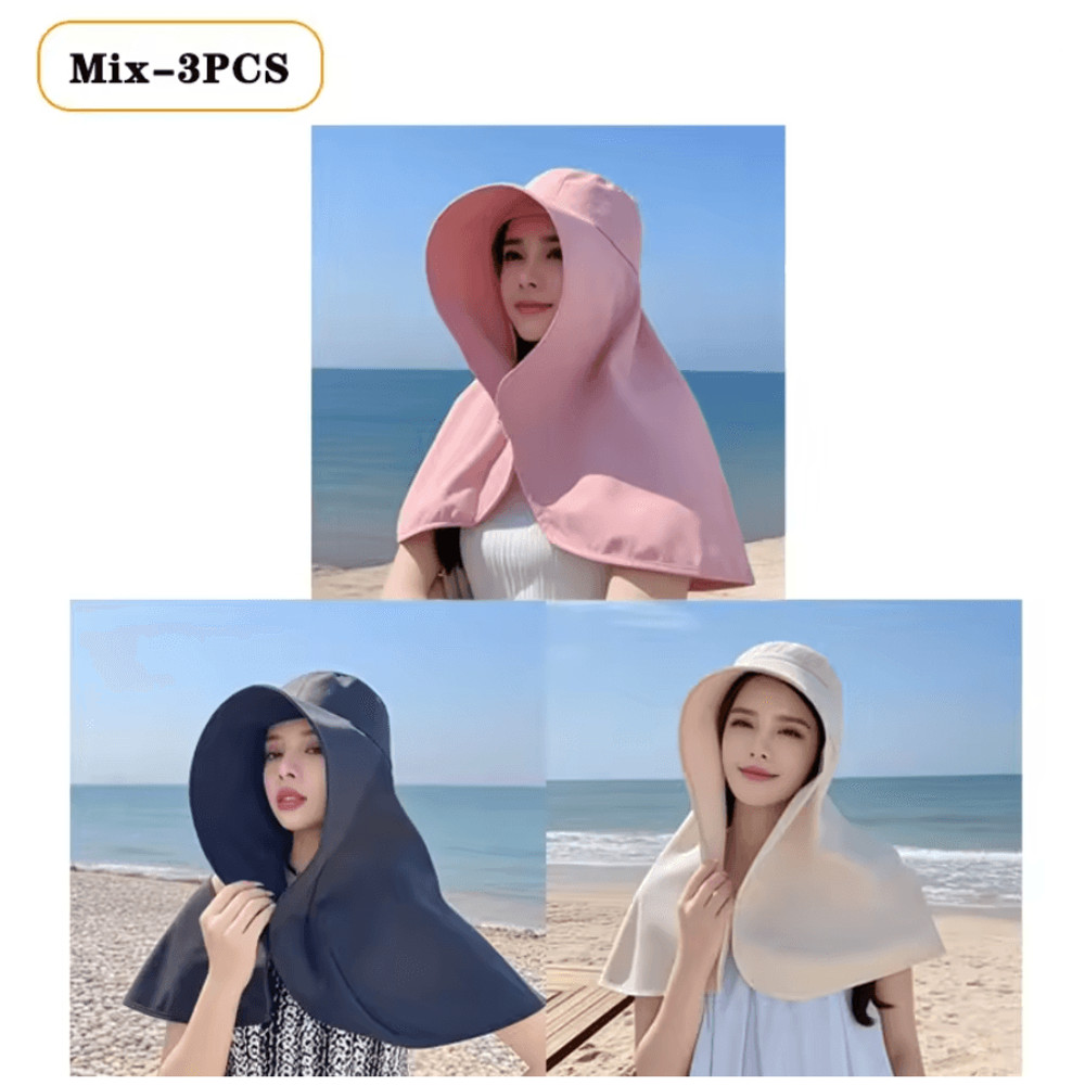 SunGuard Womens UV Protection Wide Brim Hat With Face And Neck Cover 6