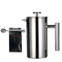 brewmaster double wall stainless steel french press coffee maker