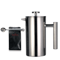 BrewMaster Double Wall Stainless Steel French Press Coffee Maker 0