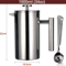 BrewMaster Double Wall Stainless Steel French Press Coffee Maker 4