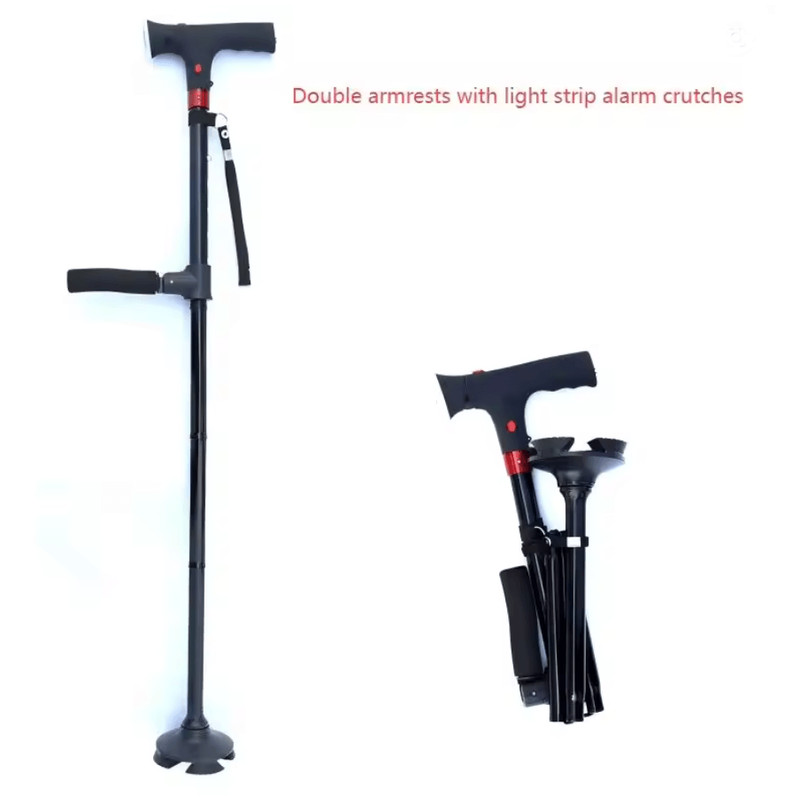 Folding Adjustable Walking Cane With LED Light 3