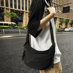 high capacity nylon shoulder crossbody bag for women