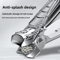 Golden Cicada AntiSplash Nail Clipper Wide Jaw Stainless Steel Manicure Tool 1