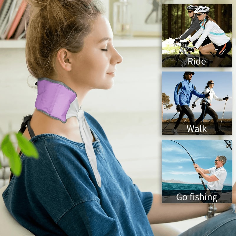 CoolComfort Evaporative Ice Neck Wrap Lightweight Reusable Cooling Scarf 1