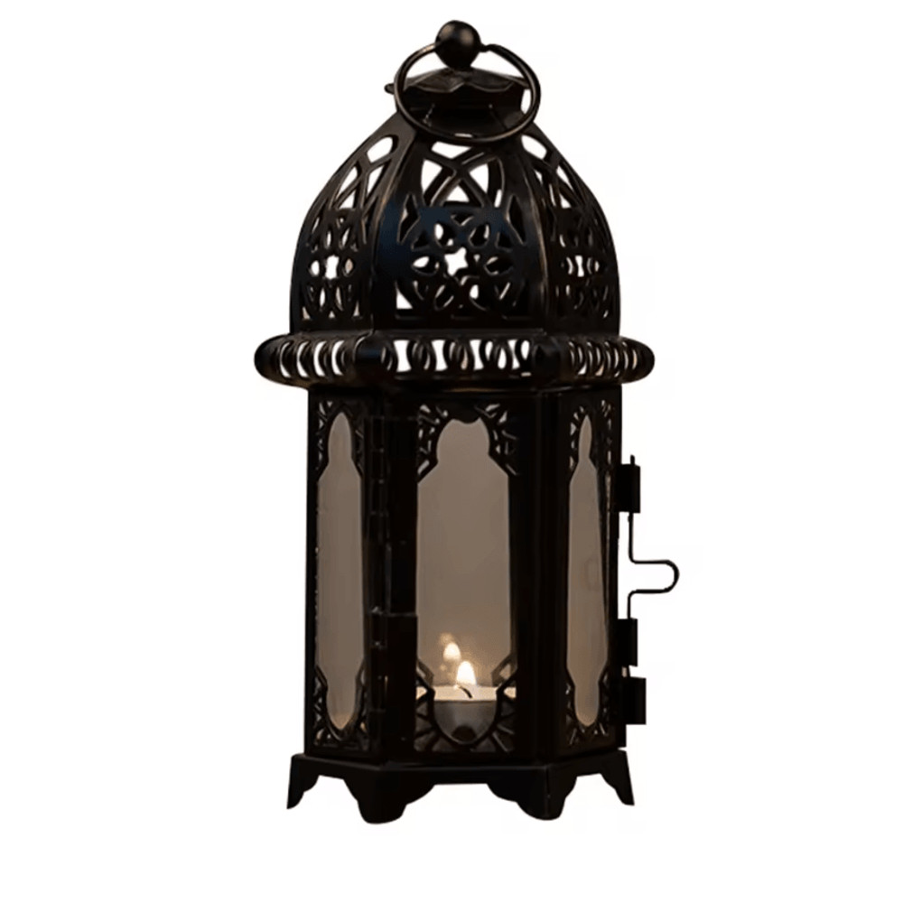 Moroccan Glow Hanging Glass Candle Lantern 4