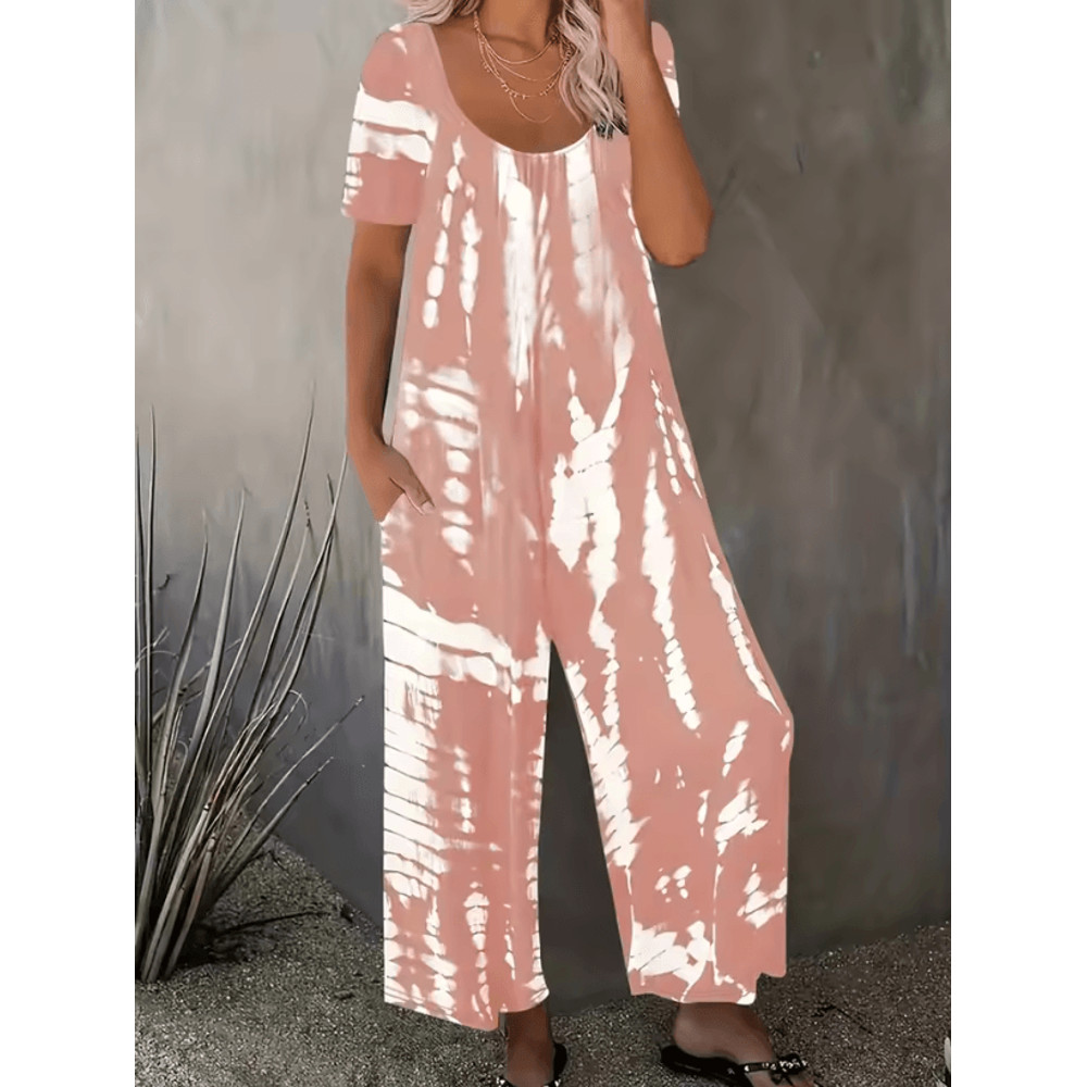 EasyFlow Plus Size Womens Summer Jumpsuit With Pockets 3