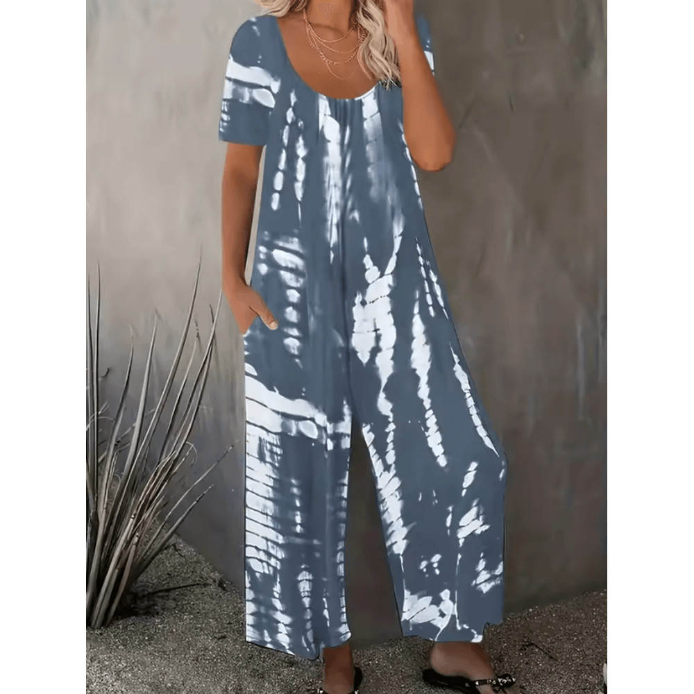 EasyFlow Plus Size Womens Summer Jumpsuit With Pockets 5