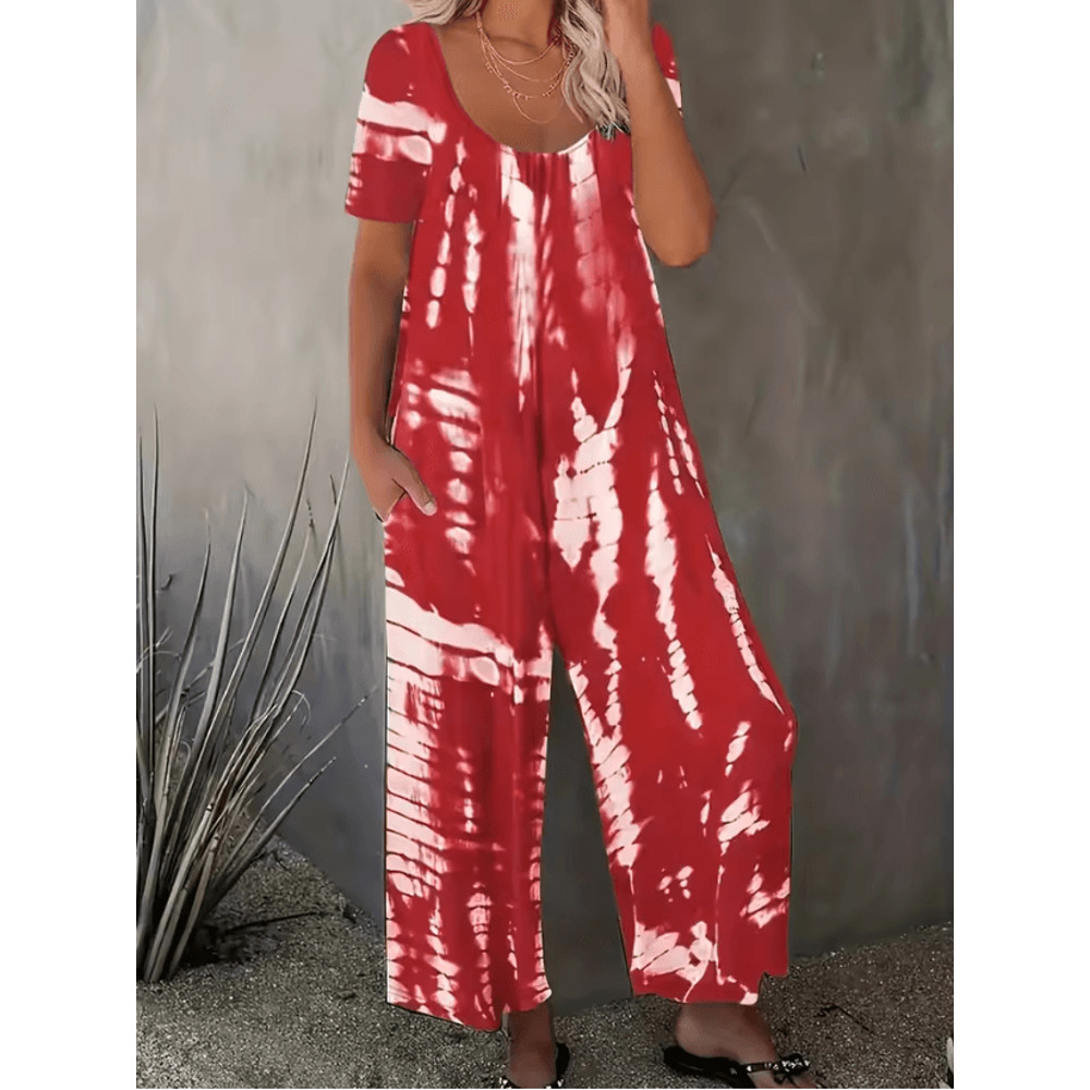 EasyFlow Plus Size Womens Summer Jumpsuit With Pockets 7