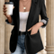UrbanChic Womens Slim Fit Blazer With Rolled Sleeves 2