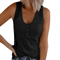 BreezyStyle Womens Button Down V Neck Tank Top 0