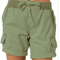 BreezeFit Womens Cotton Linen Cargo Shorts With Elastic Waist 2