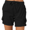 BreezeFit Womens Cotton Linen Cargo Shorts With Elastic Waist 3