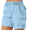 BreezeFit Womens Cotton Linen Cargo Shorts With Elastic Waist 4