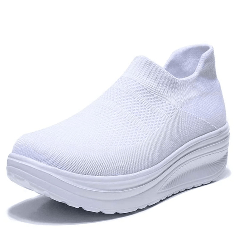 StrideEase Womens Slip On Platform Sneakers 4