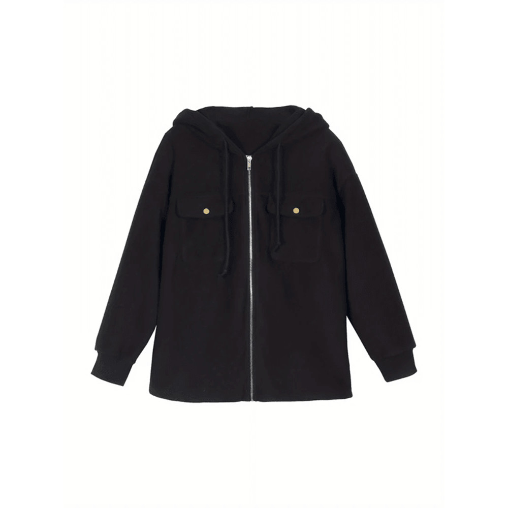 CozyLayer Plus Size Womens Fleece Zip Up Hooded Jacket 1