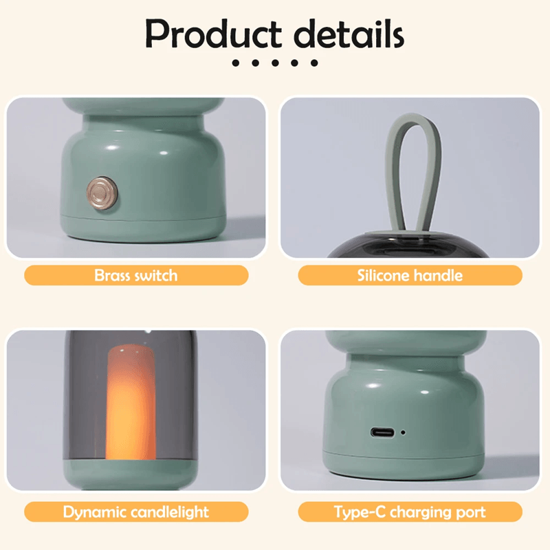 GlowHaven Rechargeable Retro Lantern Night Light 3