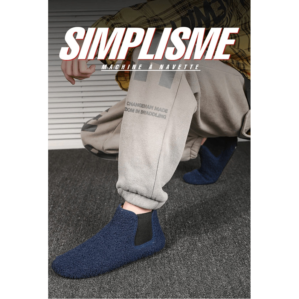 Mens Winter Warm Cotton Slippers Indoor Plush Anti Slip Soft Sole Shoes 0