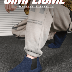 mens winter warm cotton slippers indoor plush anti slip soft sole shoes