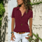 Womens Casual Crop T Shirt Solid Short Sleeve Summer Blouse Top 4
