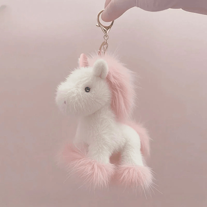 Unicorn Plush Keychain Cute Stuffed Animal Toy For Kids Bags And Decor 0