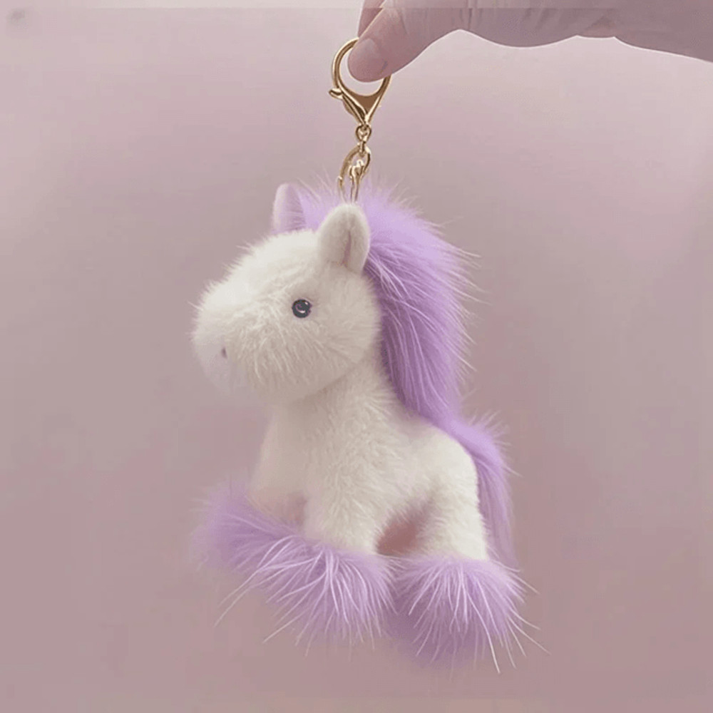 Unicorn Plush Keychain Cute Stuffed Animal Toy For Kids Bags And Decor 1