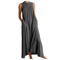 Plus Size Knit Summer Dress Womens Casual Round Neck Long Dress 1