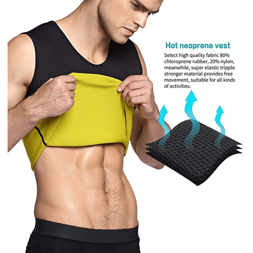 Mens Sauna Training Shirt Slimming Weight Loss Workout Vest 1