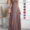 Boho Summer Backless Split Thigh Maxi Dress 0