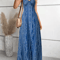Boho Summer Backless Split Thigh Maxi Dress 2