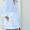 Womens Cotton Two Piece Set With Long Sleeve Shirt And Shorts 5