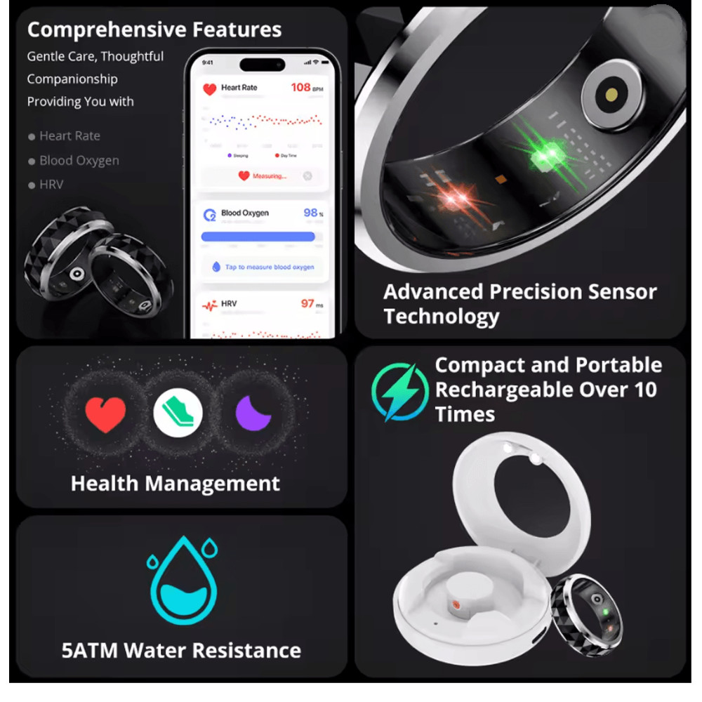 Colmi R11 Smart Ring With Sleep Monitor And Fidget Spinner Design 1