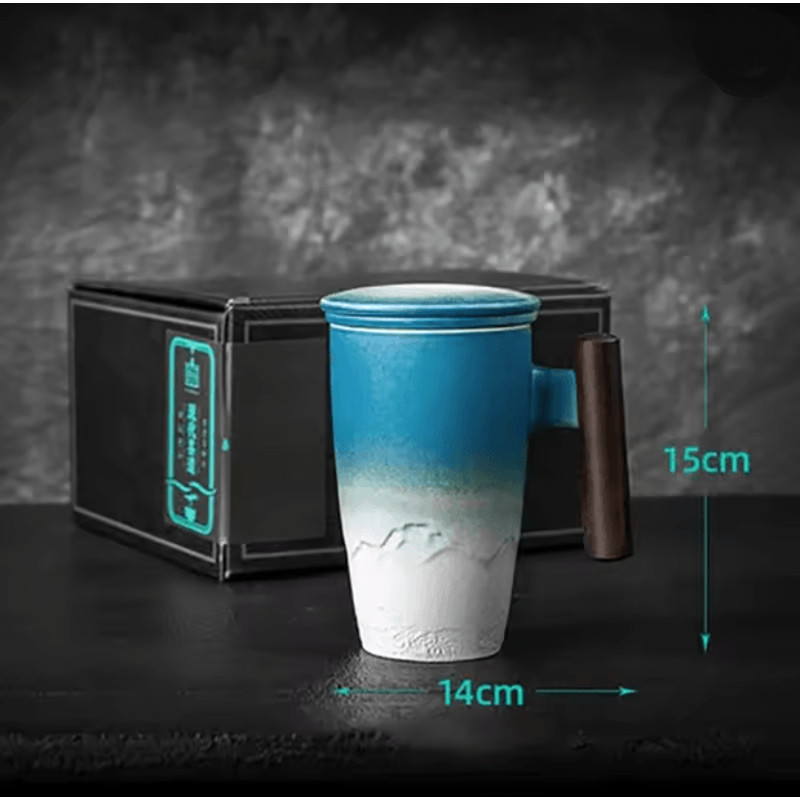 Handmade Ceramic Coffee Mug Large Retro Tea Cup 7