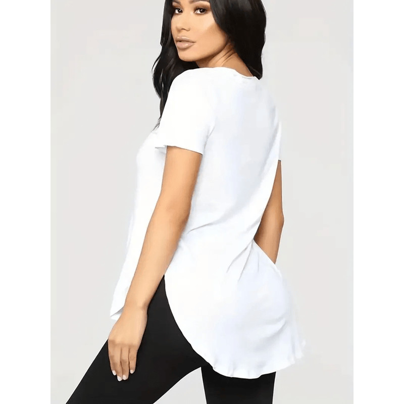 Plus Size Womens Graphic T Shirt Casual Short Sleeve Top 3