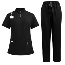 professional women scrub set medical uniform with pants and top