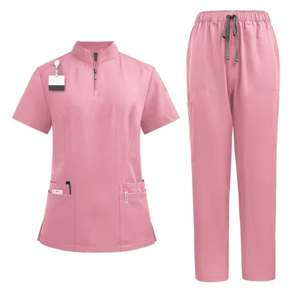 Professional Women Scrub Set Medical Uniform With Pants And Top 3