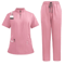 Professional Women Scrub Set Medical Uniform With Pants And Top 3