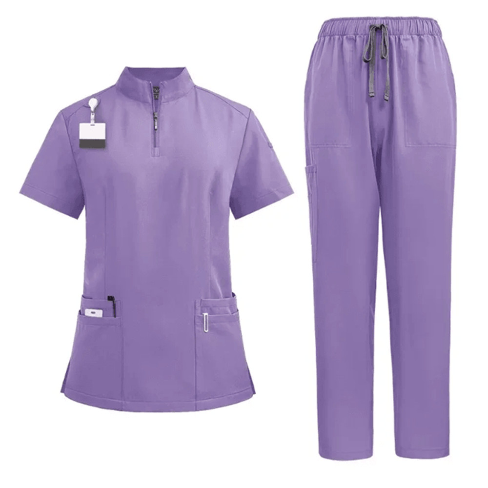 Professional Women Scrub Set Medical Uniform With Pants And Top 4