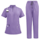 Professional Women Scrub Set Medical Uniform With Pants And Top 4
