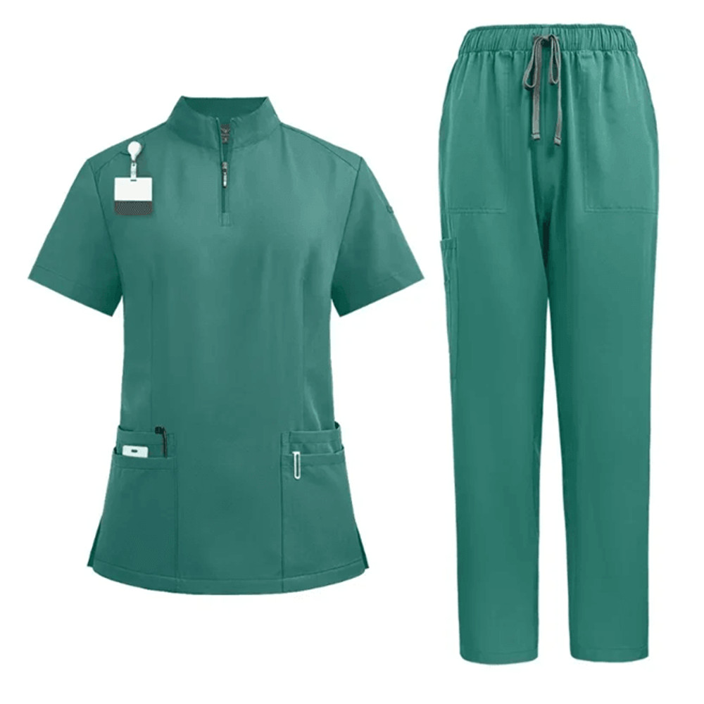 Professional Women Scrub Set Medical Uniform With Pants And Top 5
