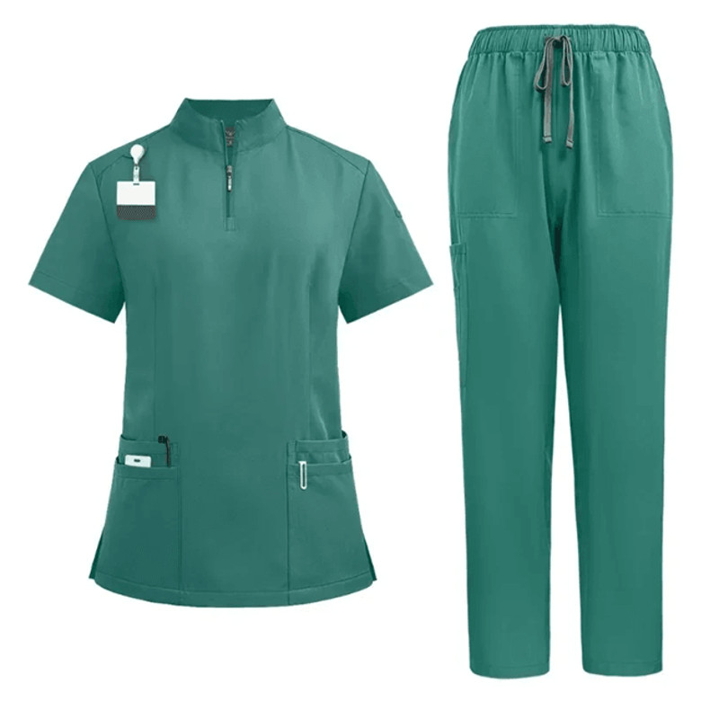 Professional Women Scrub Set Medical Uniform With Pants And Top 5
