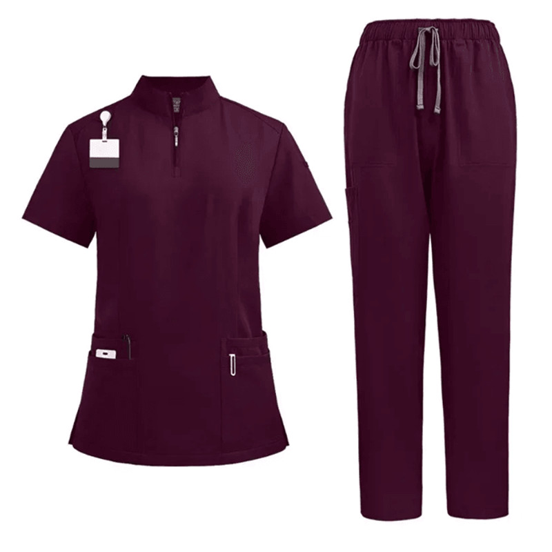 Professional Women Scrub Set Medical Uniform With Pants And Top 6