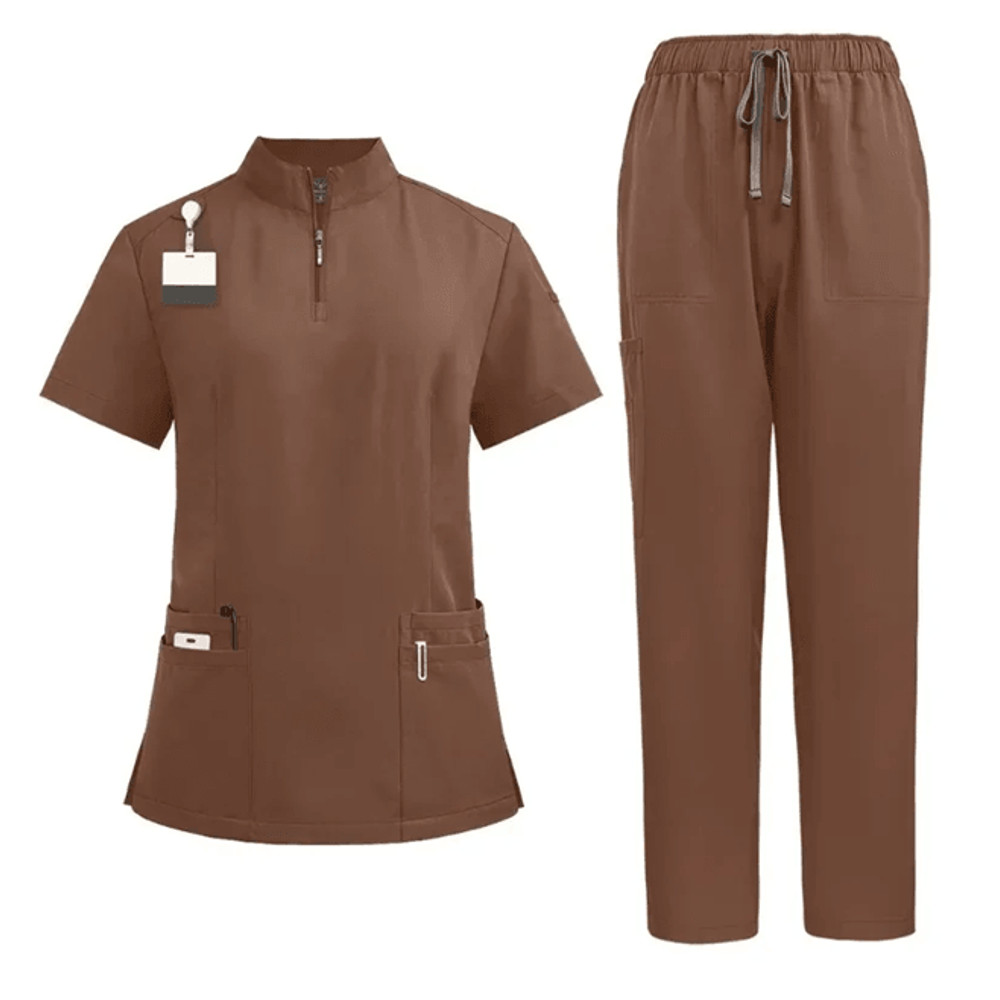 Professional Women Scrub Set Medical Uniform With Pants And Top 8