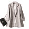 Elegant Plaid Women Blazer Long Sleeve Casual Office Jacket 0