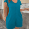 Plus Size V Neck Jumpsuit With Flounce Sleeves And Pockets Casual Chic Summer Outfit 1