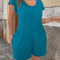 Plus Size V Neck Jumpsuit With Flounce Sleeves And Pockets Casual Chic Summer Outfit 1