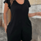 Plus Size V Neck Jumpsuit With Flounce Sleeves And Pockets Casual Chic Summer Outfit 2